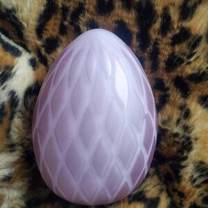 MURANO PINK MOTHER of PEARL Satin EGG Shape PAPERWEIGHT Vintage